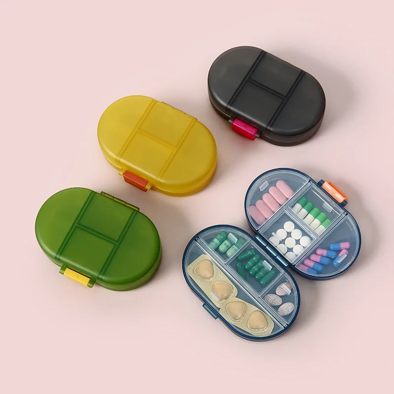 Compact Portable Medicine Box 8 Compartment Weekly Pill Organizer Large Capacity for Travel Organizer Box for Medicine Drug