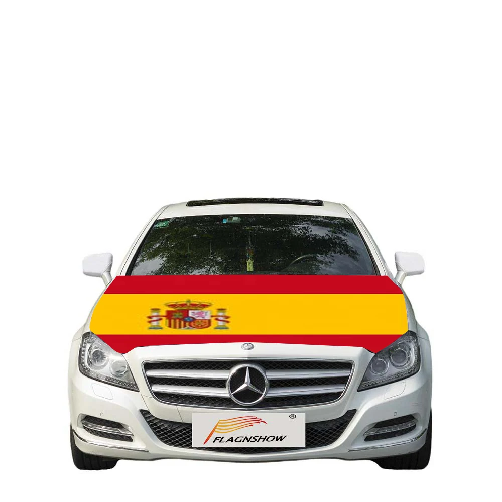 Flagnshow Four-way elasticity Free Size Spain Flags Car Cover