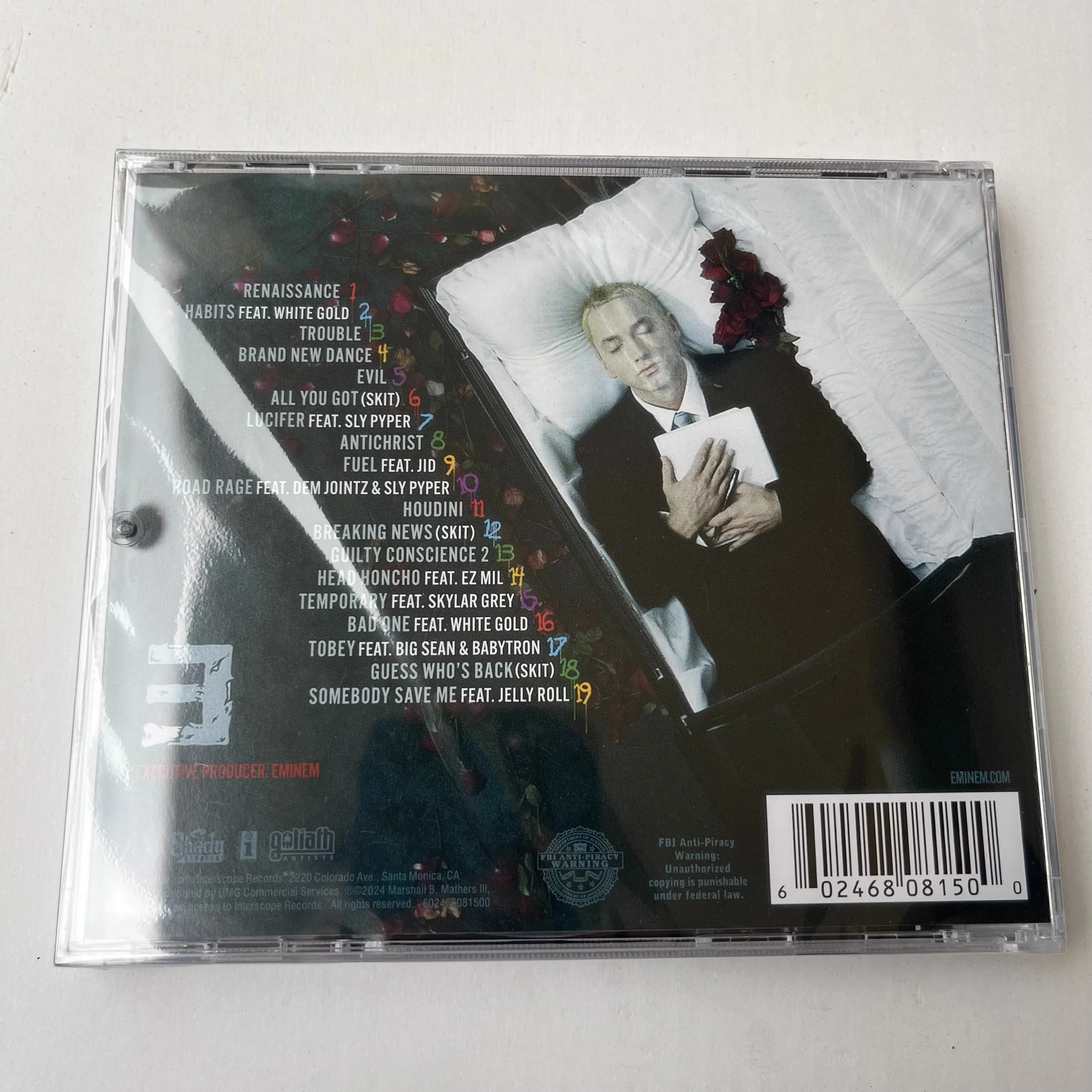 Rap D12 Eminem Music CD The Death of Slim Shady Album Houdini Music Record Cosplay Walkman Car Soundtracks Box Party Music Gifts