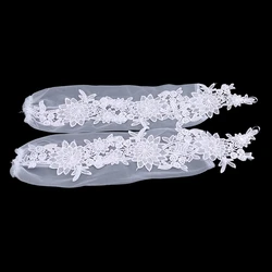 Women Gloves Long Style Tick Finger Embroider Lace Cut Out Wedding Supplies Wedding Decoration Female Wedding Dress Gloves