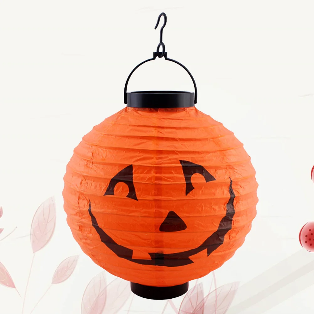 3pcs Halloween Jack-O-Lantern Pumpkin LED Lantern Light for Indoor Outdoor Halloween Party Decor (Orange)