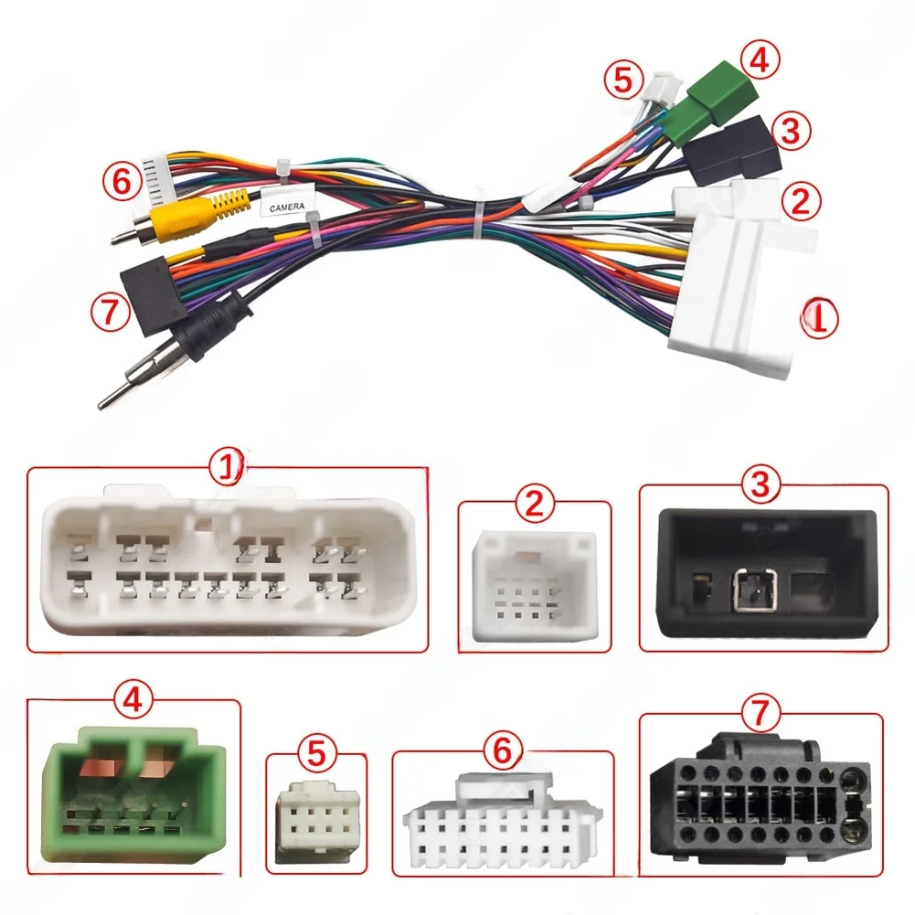 Aftermarket Audio System Compatibility 16 Pin Power Wiring Harness Canbus Box For 2021 2024 For Isuzu D Max Navigation Cable