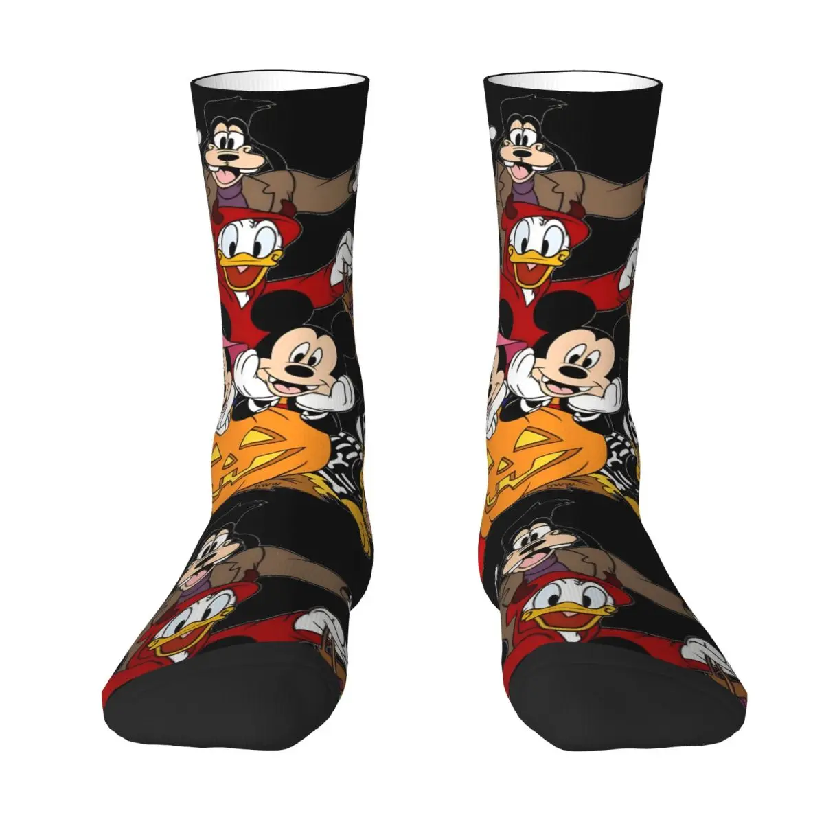 هالوين ميكي وميني الجوارب خدعة أو علاج اليقطين جوارب زوجين متوسطة لينة في الهواء الطلق جوارب رياضية الخريف عدم الانزلاق الجوارب