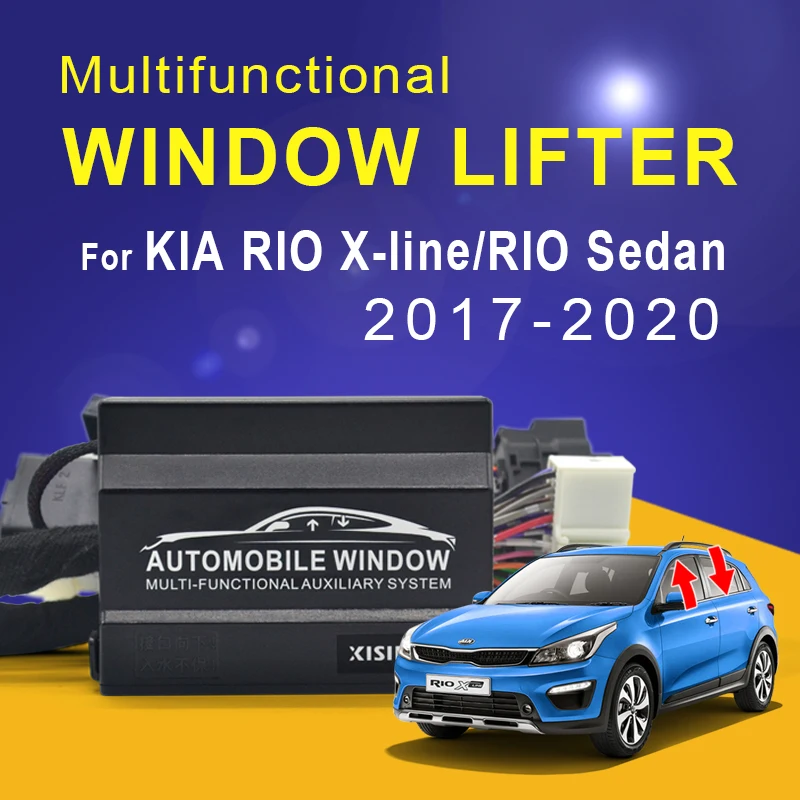 For Kia Rio X-line (HATCHBACK) Car Power Window Closer Closing Kit Four Window Lift For Kia Rio Sedan Window Close Accessories
