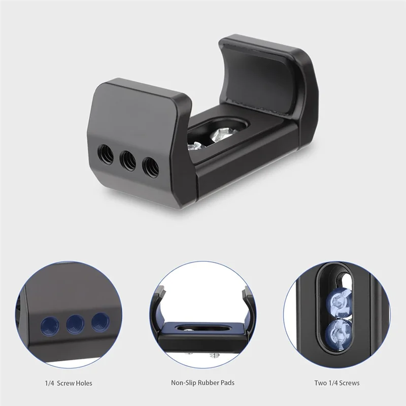 BNVN-For Probty T5 T7 T9 SSD Universal Power Bank Clamp,Aluminum Clamp Adjustable From 55-80Mm Can Mount By Cold Shoe