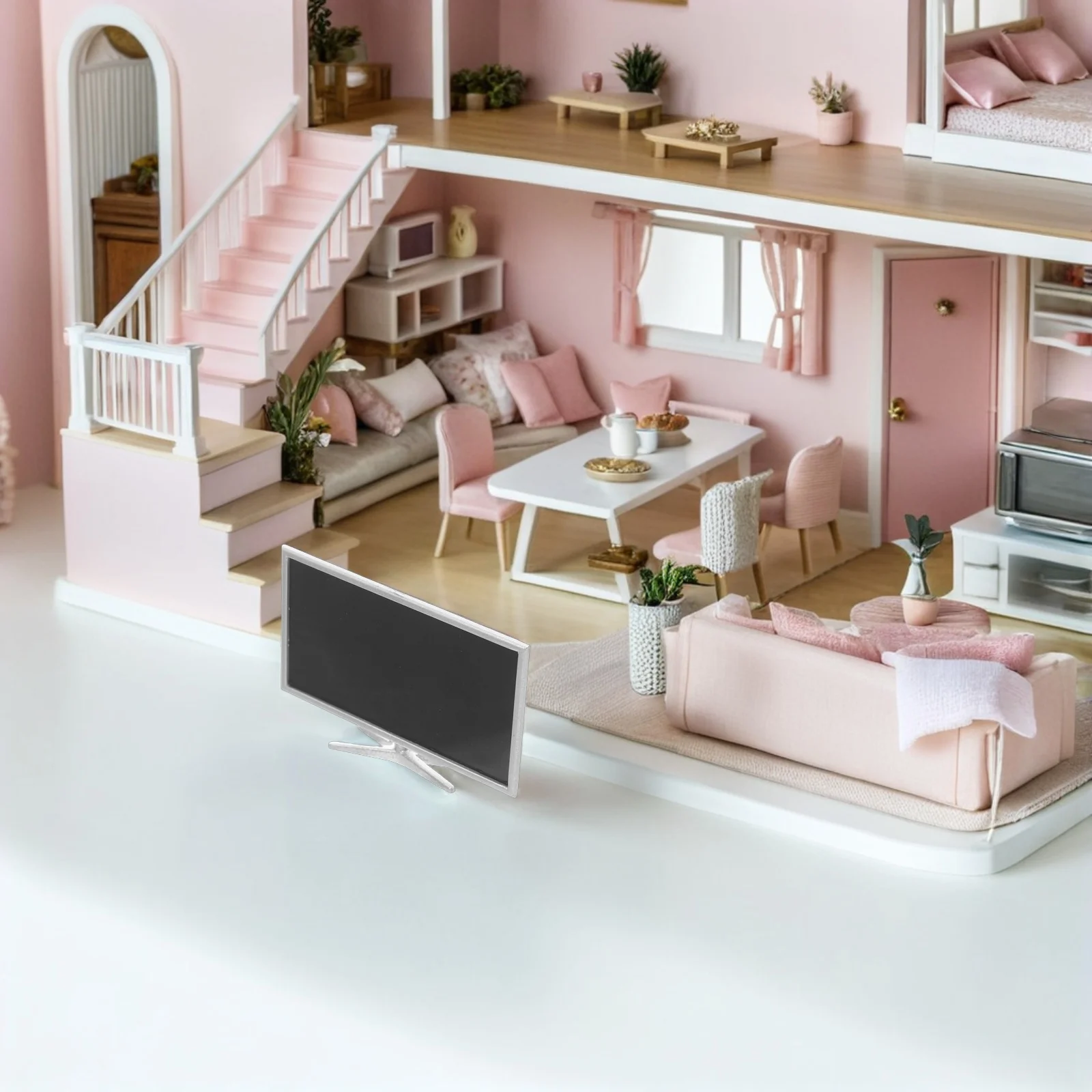

5Pcs Miniature Realistic Micro Screen Mini Dollhouse Furniture Accessories Scene Layout Mini Dollhouse Miniature
