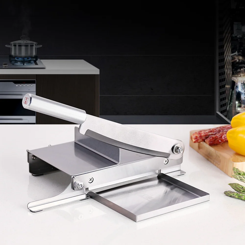 

9.5 inch Food Slicer Medicine Cutter Ginseng Antler Ganoderma Cutting Machine Cake Stainless Steel Commercial Household Cutter