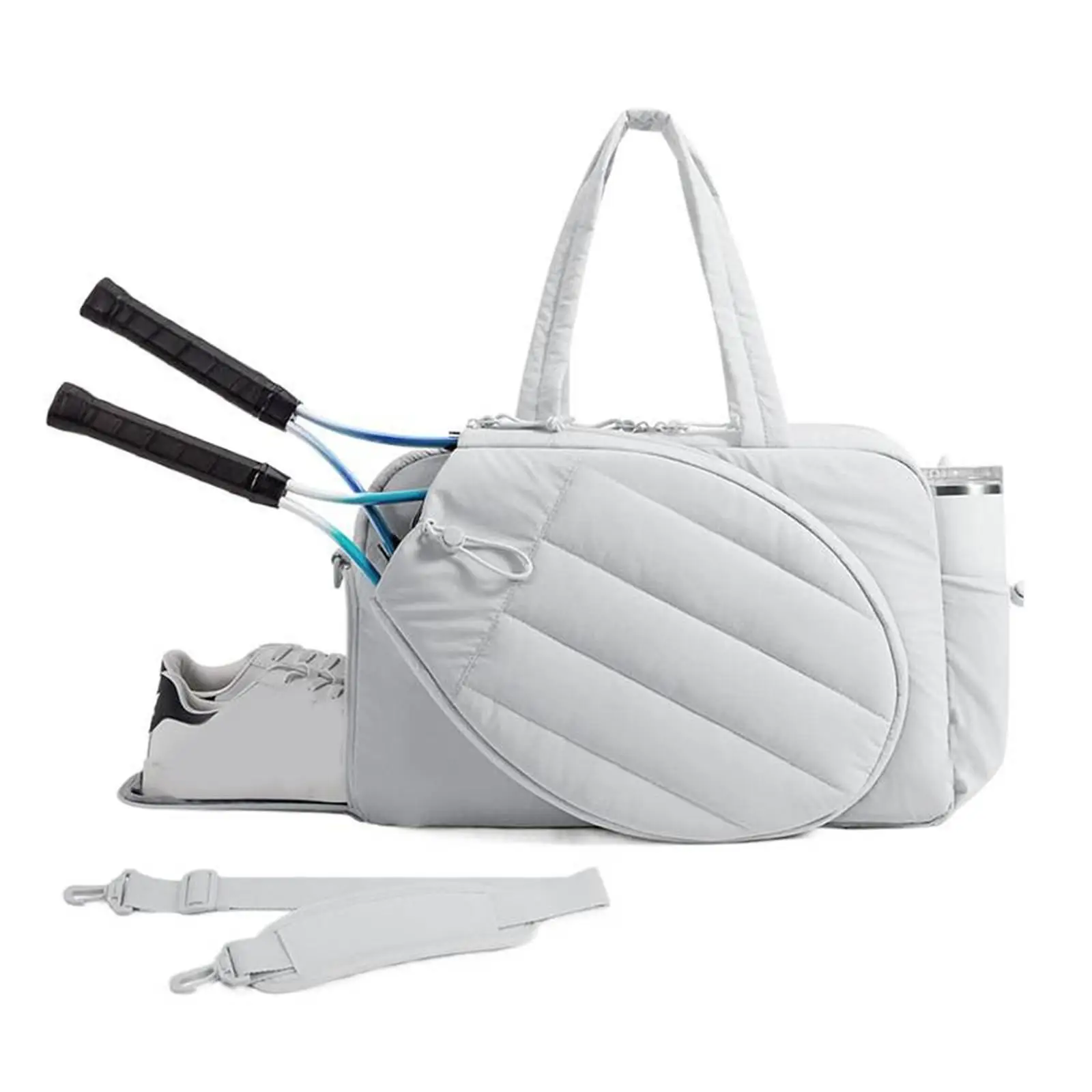 Portable Badminton Racket Carry Bag Nylon Multifunctional Tennis and Pickleball Big Bag for Gym Travel or Practice