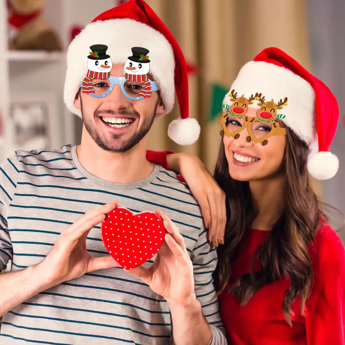 Kerstdecoratie Papieren Glazen, Fotorekwisieten, 6 stuks