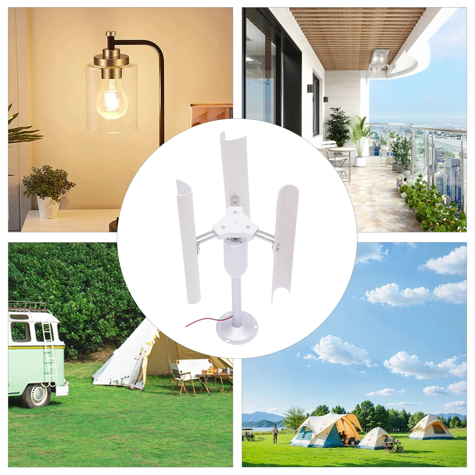 توربينات طاقة الرياح المحمولة، مولد مغناطيسي دائم 12 فولت 30 وات ثلاثي الطور، مجموعة طاقة الرياح للمنازل والقوارب والكابين وألعاب المراقب باللون الأبيض