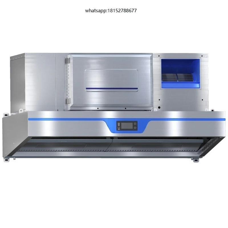 95% Purifying Rate Hotel Kitchen Range Hood Stainless Steel Electric Wall Mounted Low Noise All-in-One Oil Fume Hood