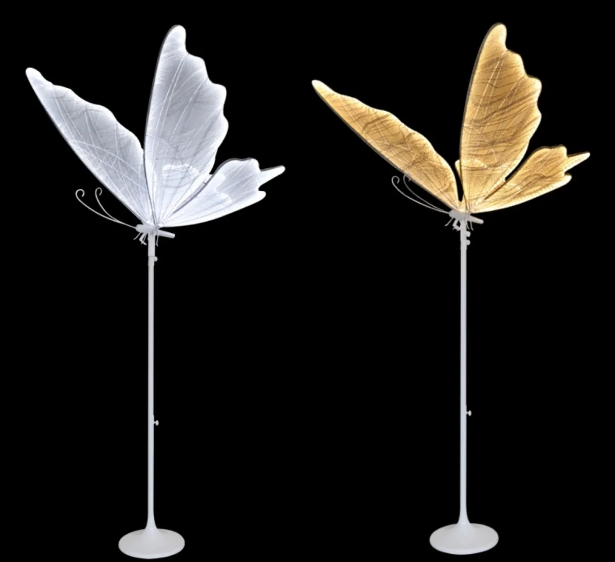 Wedding decoration, decorative luminous butterfly wing pendant, wedding hall ceiling ornament props