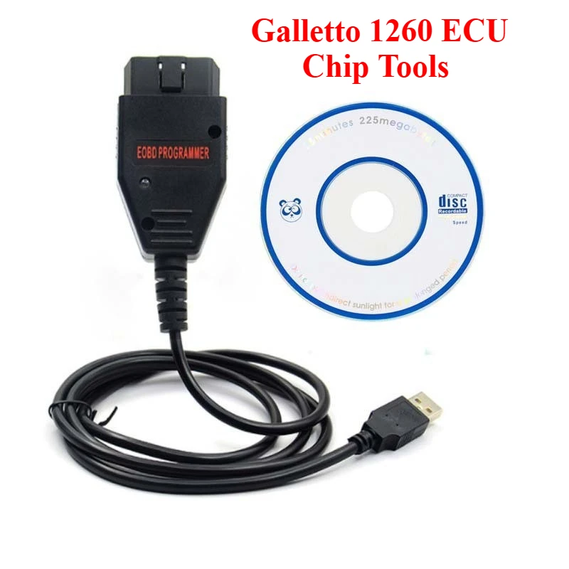 FTDI FT232RQ RL Chip Galletto 1260 EOBD ECU Programmer Read Write Car ECU Flasher OBDII Diagnostic Tool for Multi-Car