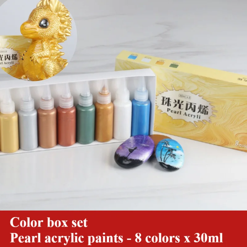 

Набор из 8 цветов металлической акриловой краски 30 мл для рукоделия, декора камня, металла, статуй, стекла, открыток, декоративная краска с эффектом металлик