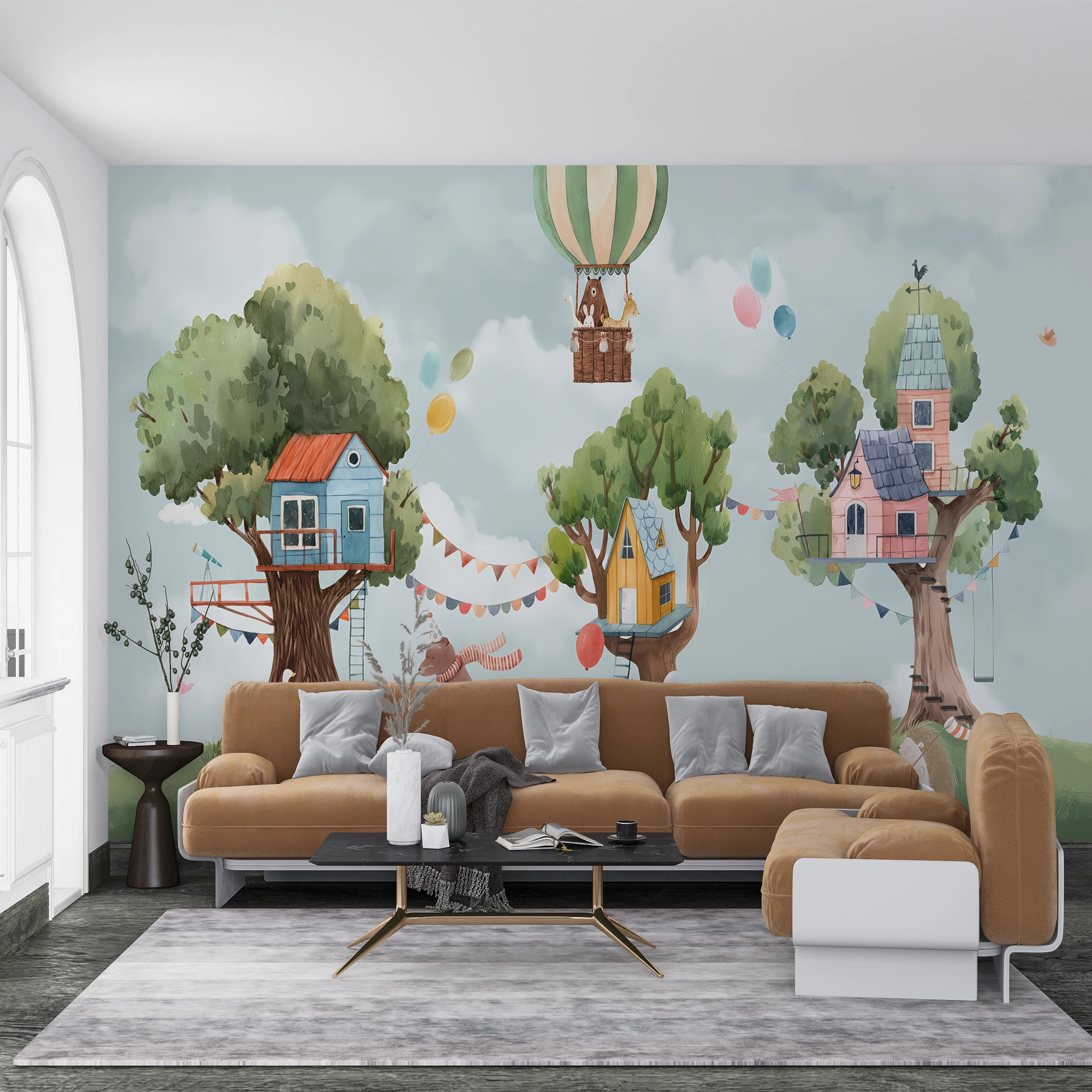 Customized 3D Wallpaper Forest Trail Green Plants