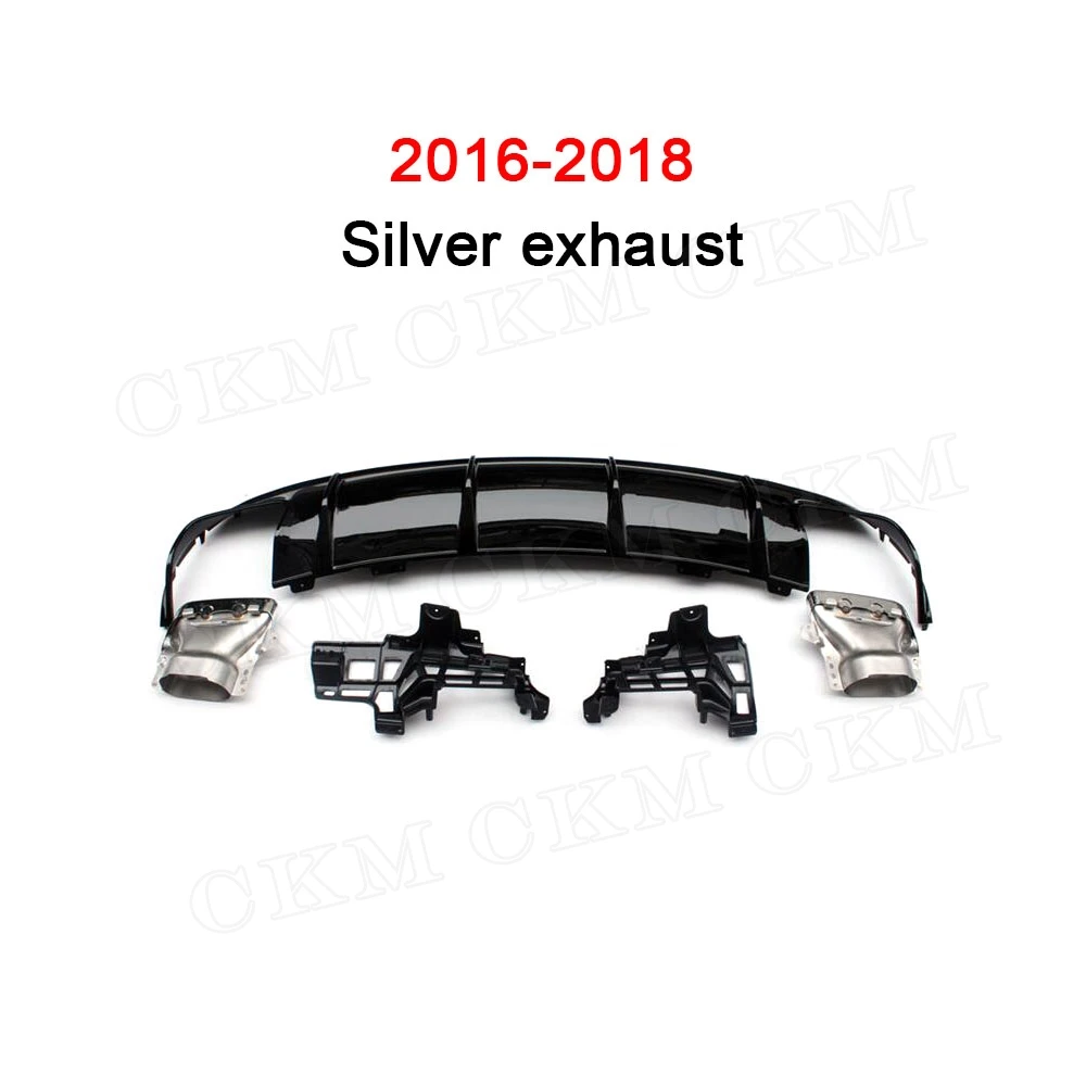 PP Achter Lip Diffuser met Uitlaat Tips voor Mercedes Benz CLA Klasse W117 CLA260 CLA45 2013-2018 Bumper Skid plate