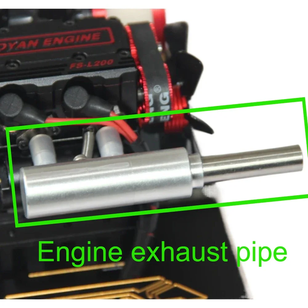 NF Engine Exhaust Pipe TOYAN FS L200 Twin Cylinder Four Stroke Nitro Engine Model Engine Model Accessories Metal Muffler Set