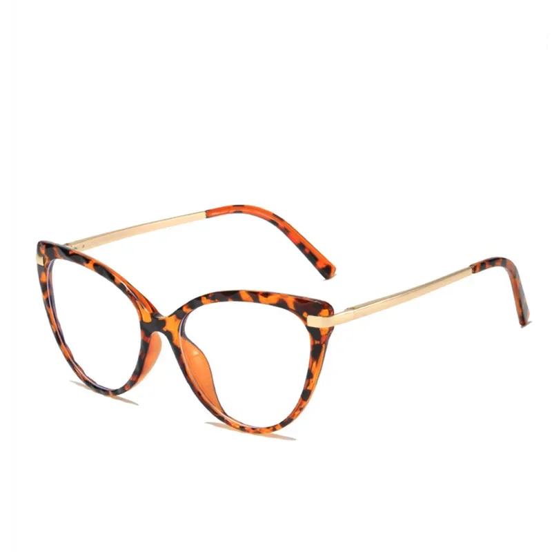 2024 Modne okulary blokujące niebieskie światło Cat Eye dla kobiet Retro Ladies Clear Computer Reding Eyeglasses Ins Popular Wholesale Matal