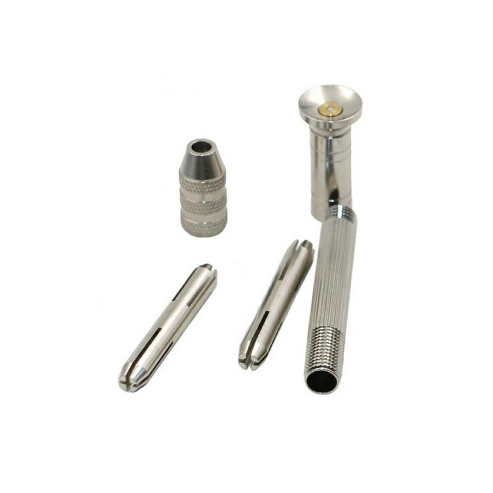 Bor tangan aluminium mikro Mini, baru dengan Chuck tanpa kunci + 0.3-3MM mata bor putar alat putar bor kayu