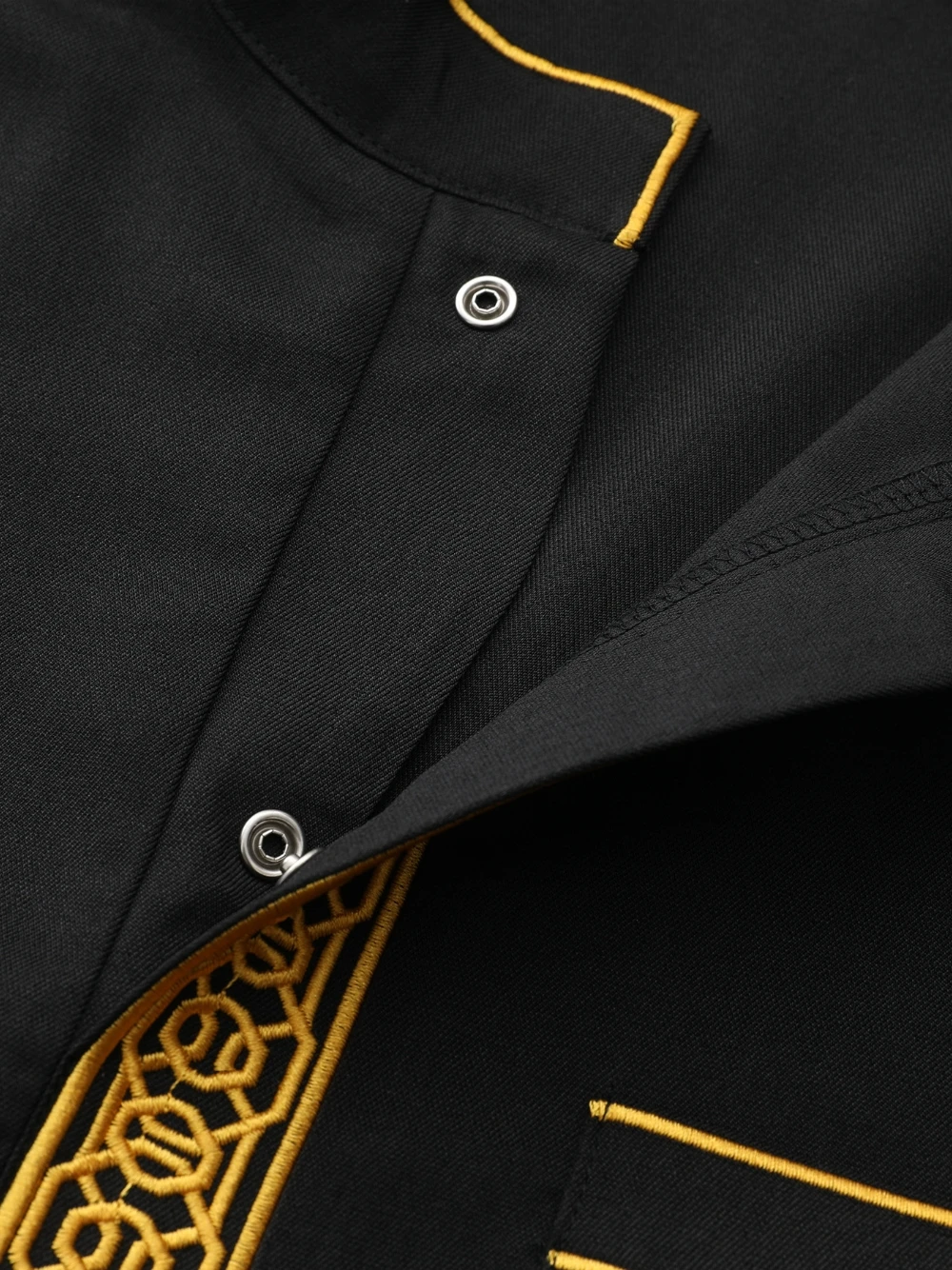 Hot Sale Arabic Long Sleeves Men's Shirt Black Muslim Smooth High Quality Plus Size Party Outfit Delicate Spring Autumn