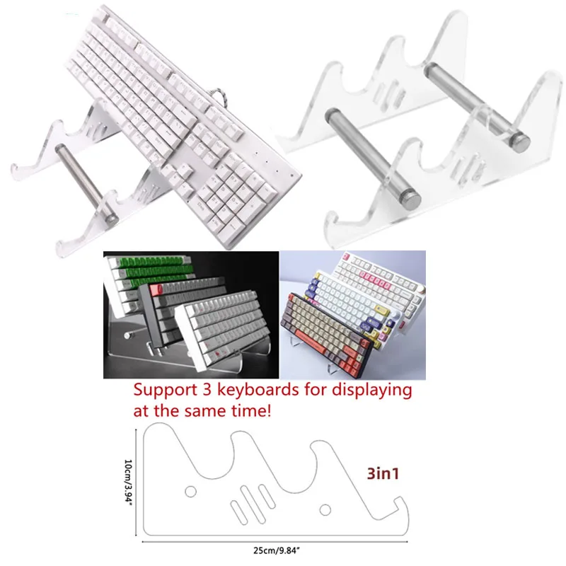 Transparante Mechanische Toetsenbord Display Stand Stabiele Transparante Mechanische Toetsenbord Accessoires Opslag Houder Ondersteuning Game Pc