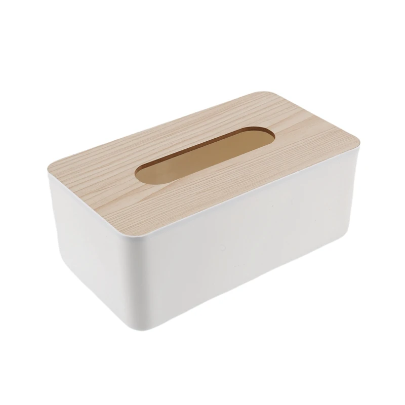 

Tissue Box Wooden Lid Sanitary Paper Box Solid Wood Napkin Holder Box Simple And Fashionable Tissue Box