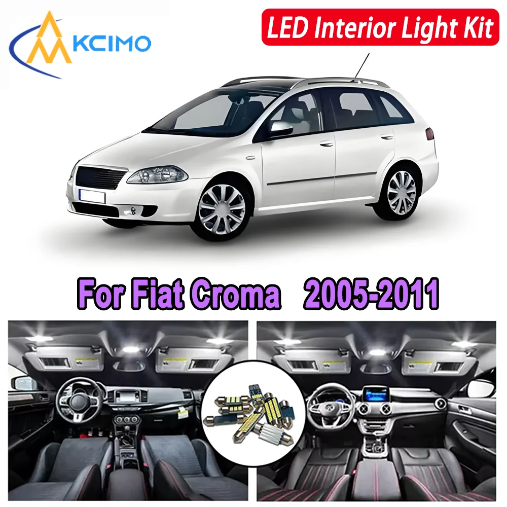 

KCIMO For Fiat Croma (2005-2011) Premium Bright LED Interior Dome Map Trunk Light Kit Car Led Lamps Canbus New Car LED Lights