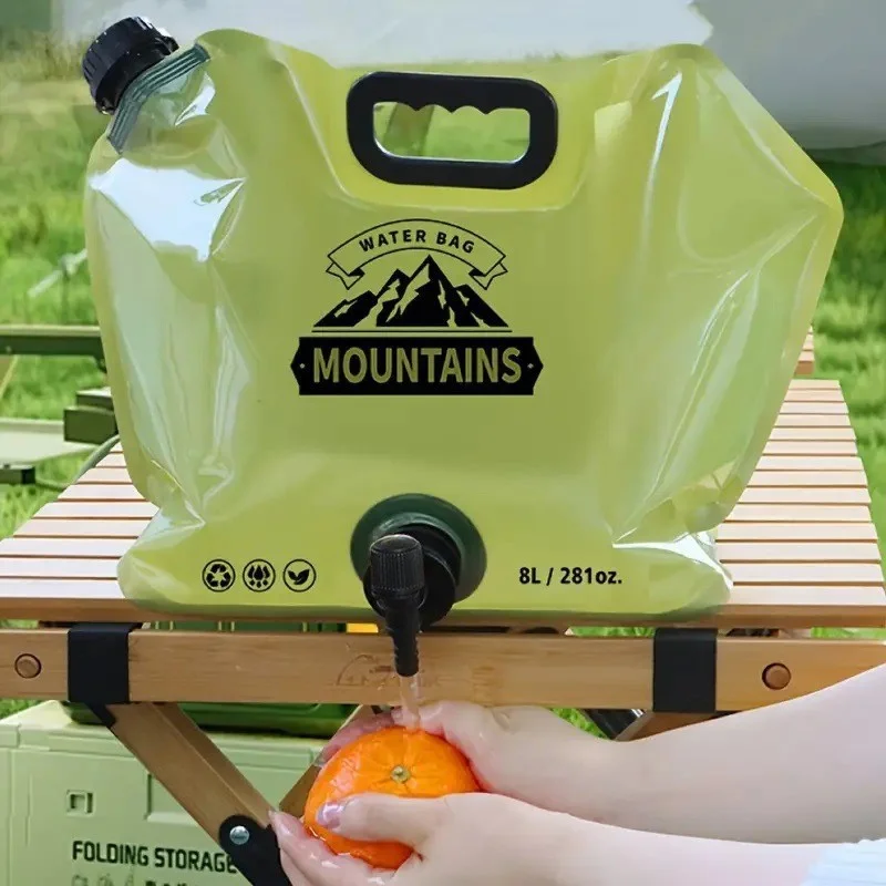 Tragbarer Wasserspeicherbeutel Faltbarer Outdoor-Sport-Camping-Wasserbehälter mit Großer Kapazität für Bergsteigen Verstärkter Kunststoffeimer