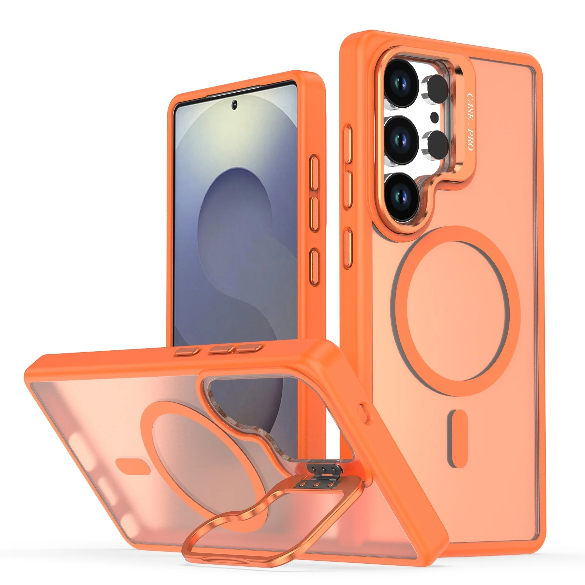 case for Samsung S26 S25 S24 S23 ultra Lens bracket protection Matte texture magnetic protective case Wireless Charging plain