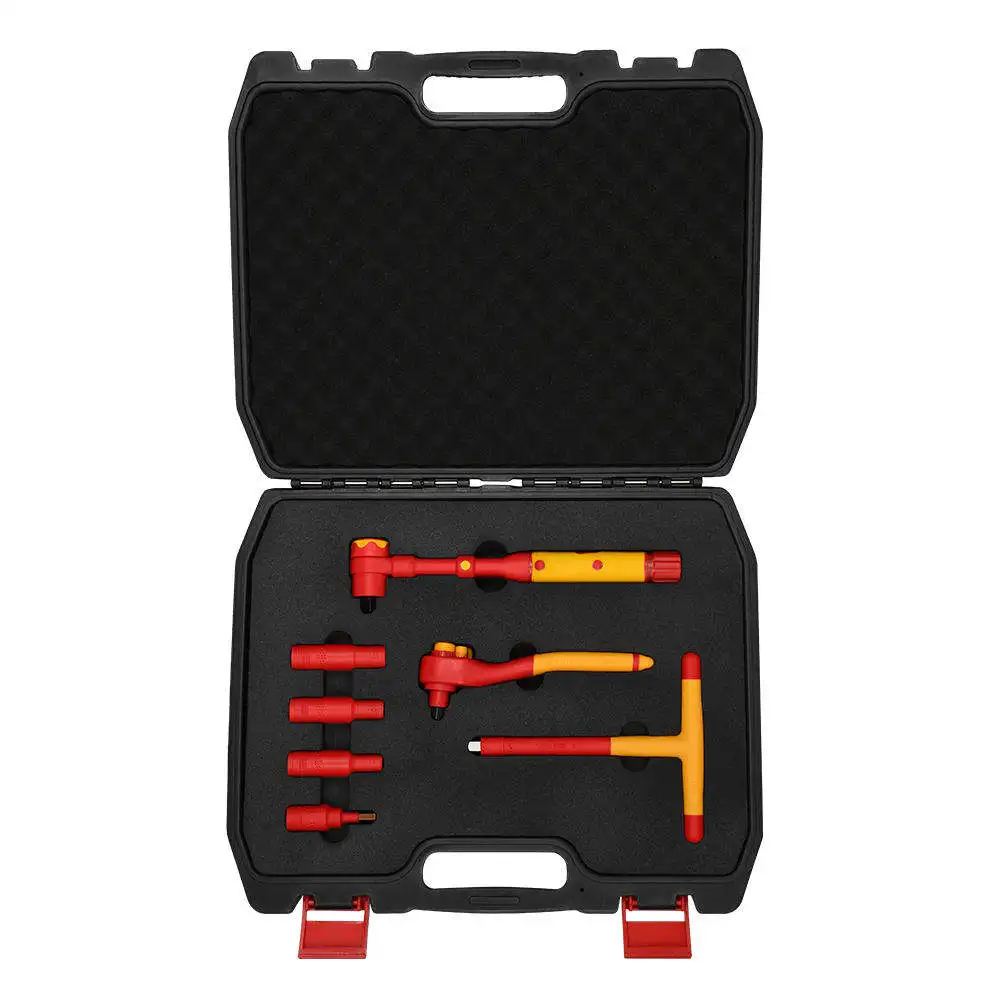 High Precision 1000V Insulated Socket Tool Kit for Hybrid Car Servicing Home Wiring Projects and Industrial Electrical Work