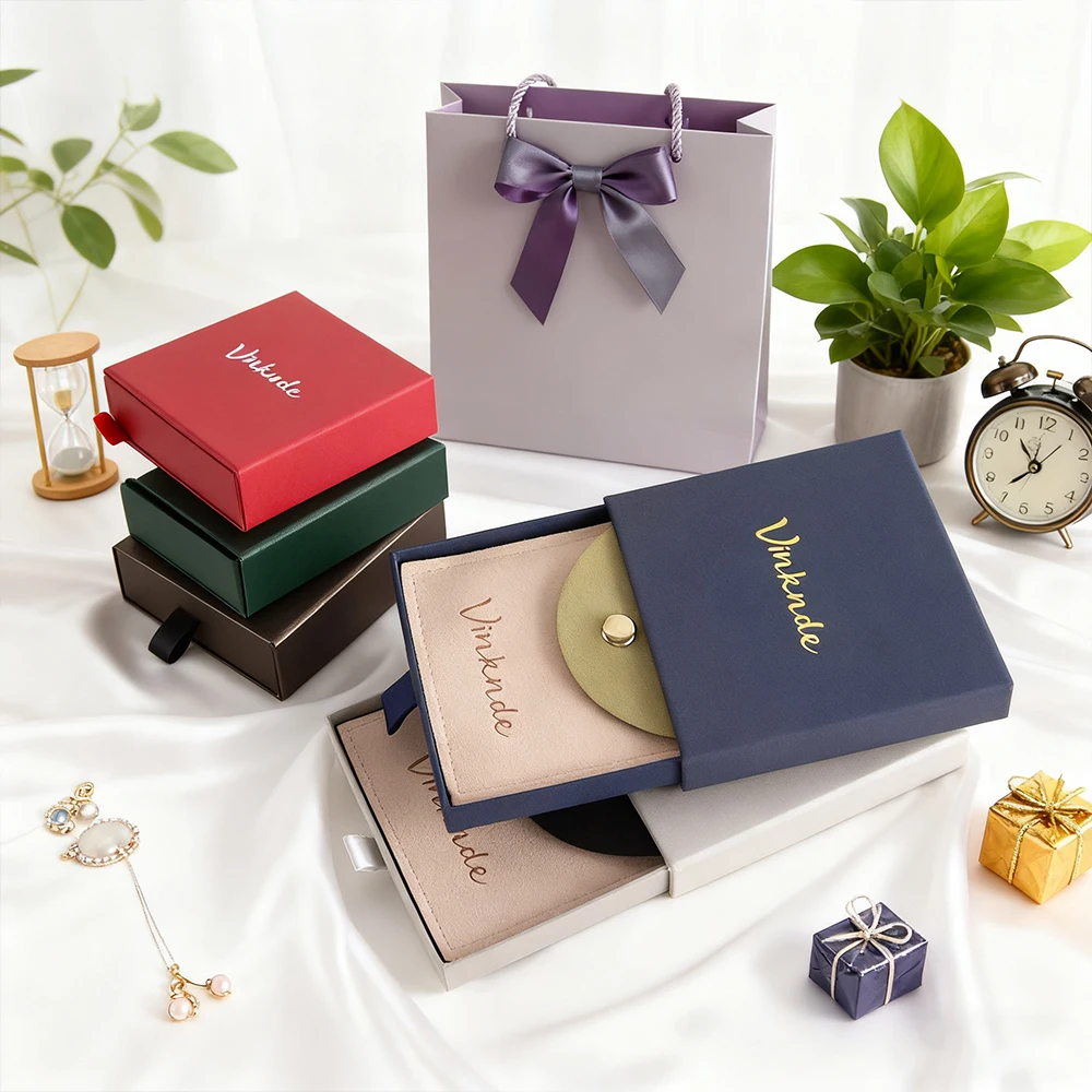 100 قطعة شعار مخصص 9x9x2.5 سنتيمتر الشريحة صندوق ورقي 8x8 سنتيمتر المخملية زر كيس أكياس درج صناديق المجوهرات ل حلقات سوار القرط #1