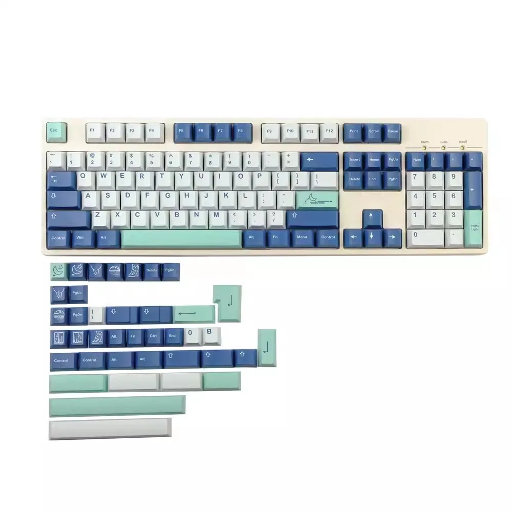 

1 Set GMK Nightlight Key Caps PBT Dye Subbed Keycaps Cherry Profile Lightproof Keycap For MX Switch Alice 61 64 68 96 980 104