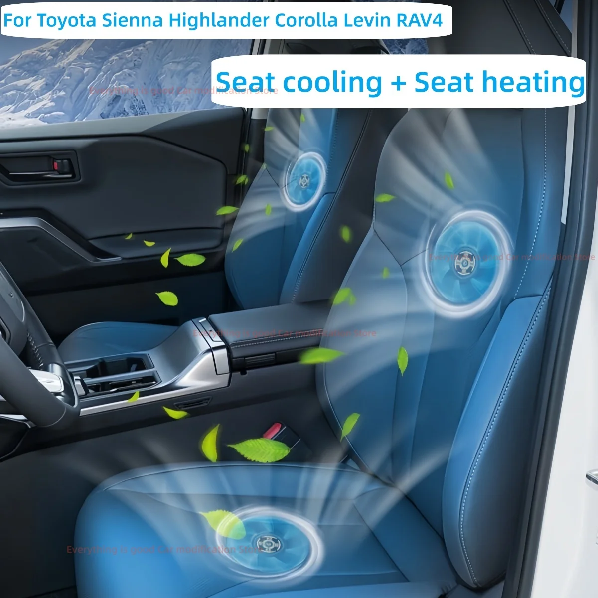 Seat ventilation Fit for Toyota Sienna Highlander Corolla Levin RAV4 Car modification Seat cooling Seat heating Car accessories