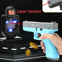 Csnoobs G17 Toy Gun Continuous Firing Shell Throwing Pistol Laser Vision Airsoft Handgun for Kid Adult Birthday Gift