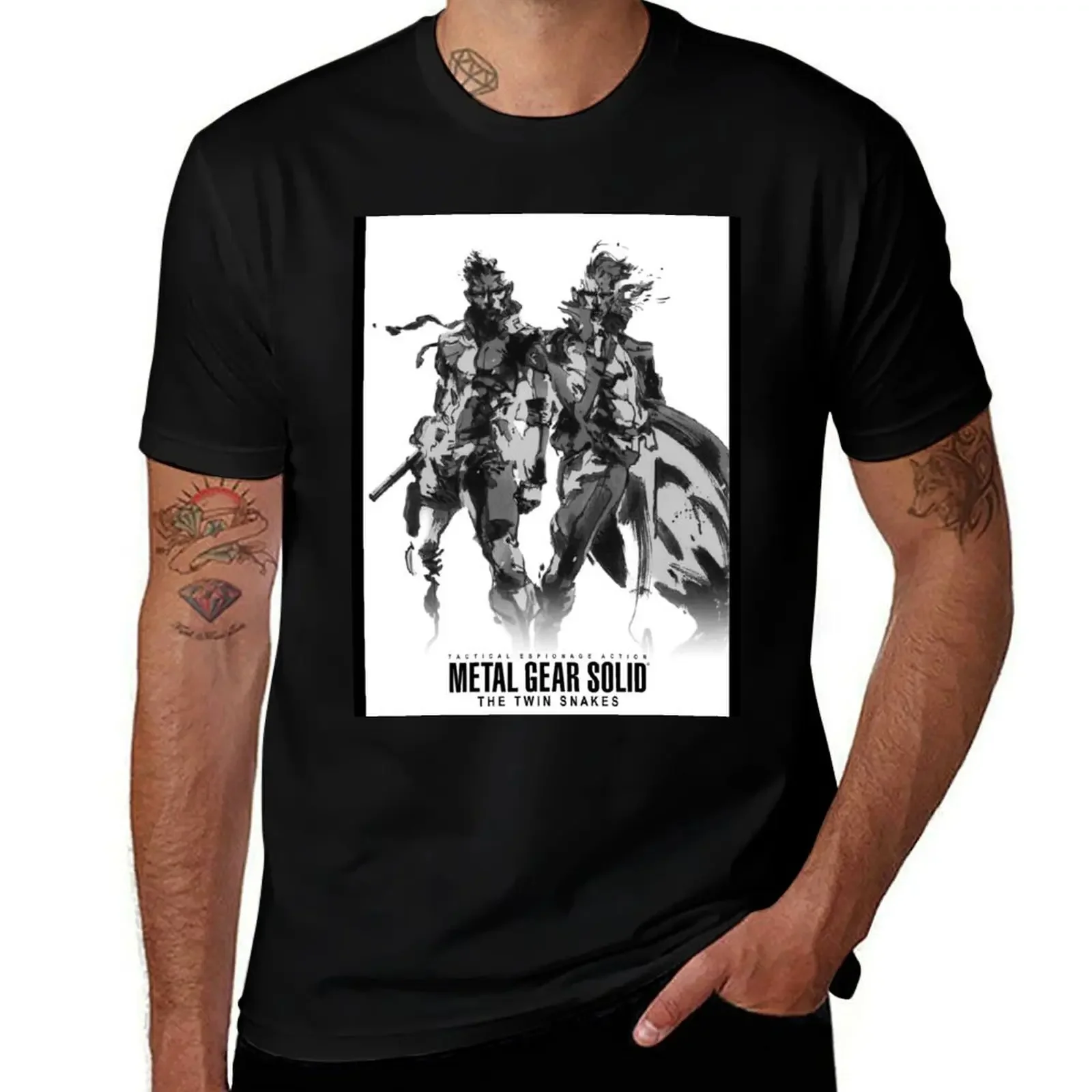 

Metal Gear Solid: The Twin Snakes Poster T-Shirt anime tshirt customizeds graphic tee shirt anime figures outfits for men