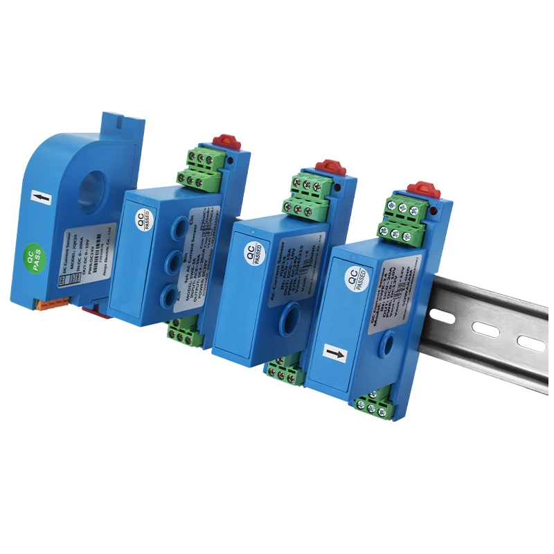 AC Current Transmitter Module Output 4-20mA 0-20mA 0-5/10V RS485 Perforated Hall Current Sensor Input AC DC 0-100A Transducer