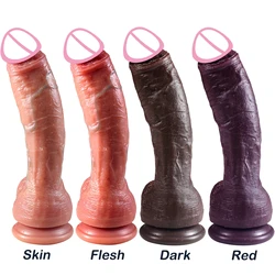 Dildo grande in Silicone Super realistico, pene in gomma artificiale per le donne, pene realistico, ventosa, bastone della Vagina, giocattoli del sesso