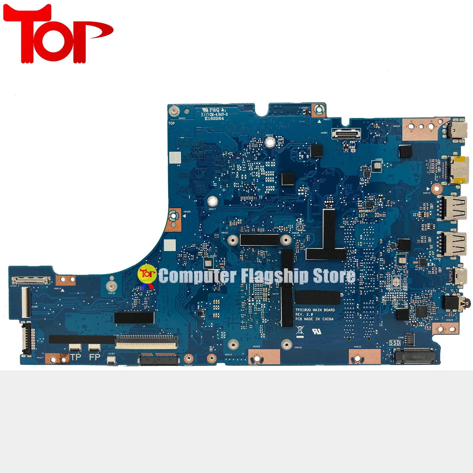 KEFU TP510UF เมนบอร์ดแล็ปท็อปสำหรับ ASUS TP510UQ TP510U TP510UAK Mainboard UMA GT930 GT940 I3 I5 I7 100% ทำงาน