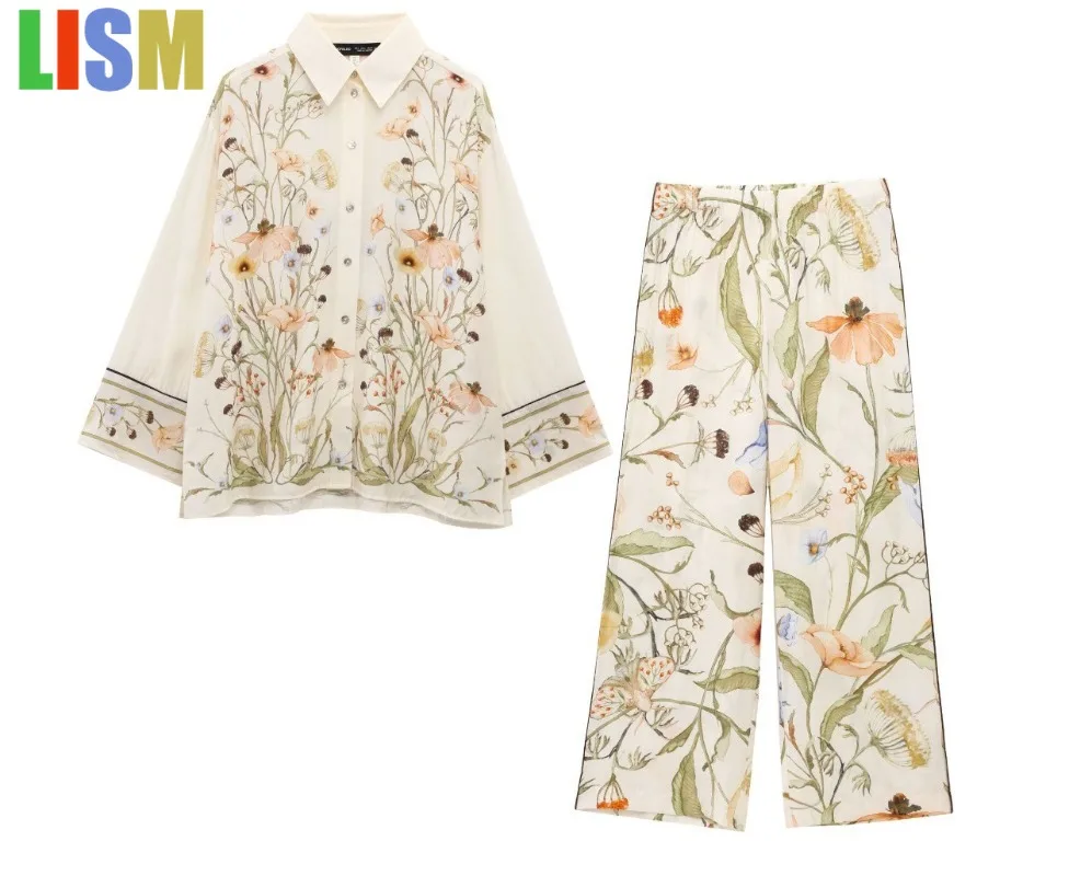 

LISM winter woman outfit New in matching sets Women's 2025 Fashion Simple Loose Printed Casual Two-piece set festivals outfit