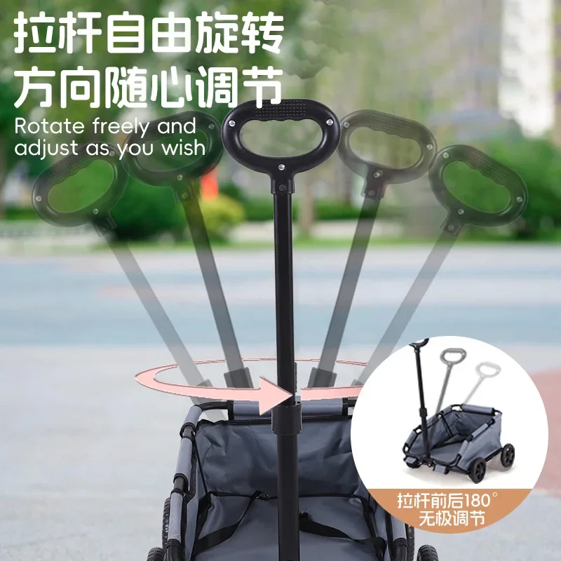 Pet cart, going out pet bag, hand push folding cart