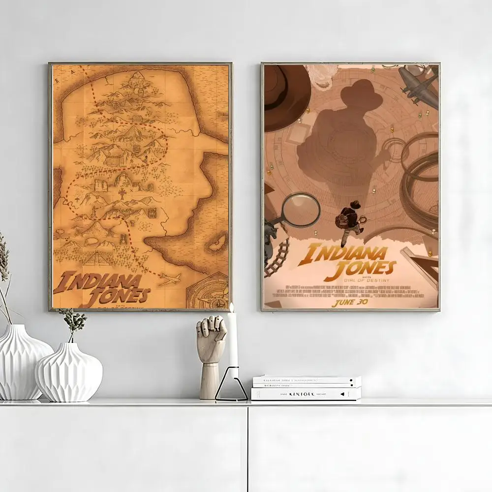 Classic Retro Movie Indiana Jones-S Painting Calligraphy Movie Posters And Prints Canvas Wall Art For Living Room Home Decor