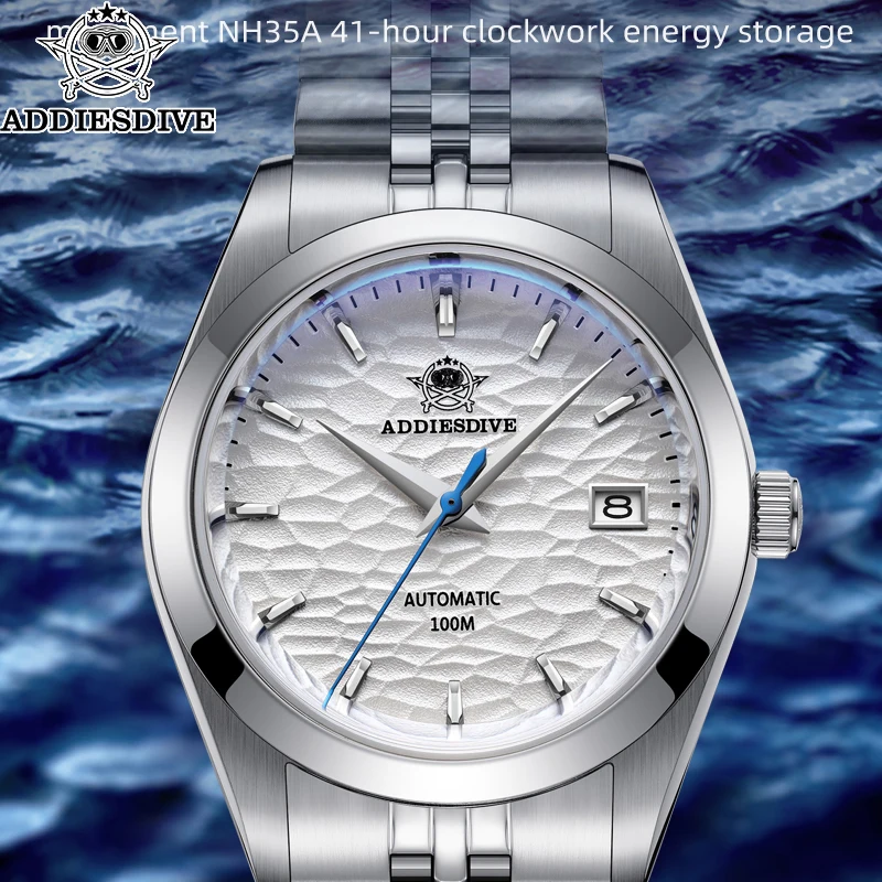 

ADDIESDIVE AD2118 Automatic Mechanical Man Watch European American Business Leisure Wristwatch 100M Waterproof Watches