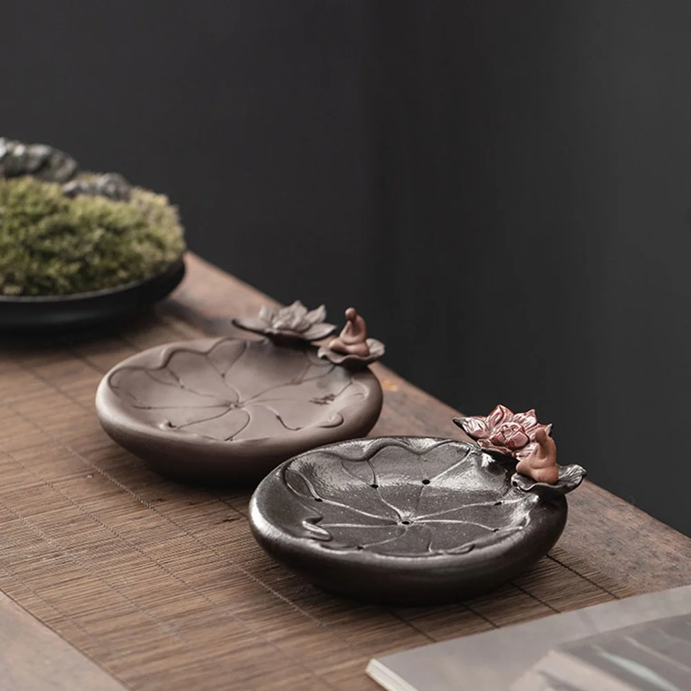 

Practical Red Porcelain Tea Drain Tray Heat Resistant Safe Small Tea Table for Home Use Storage Tray