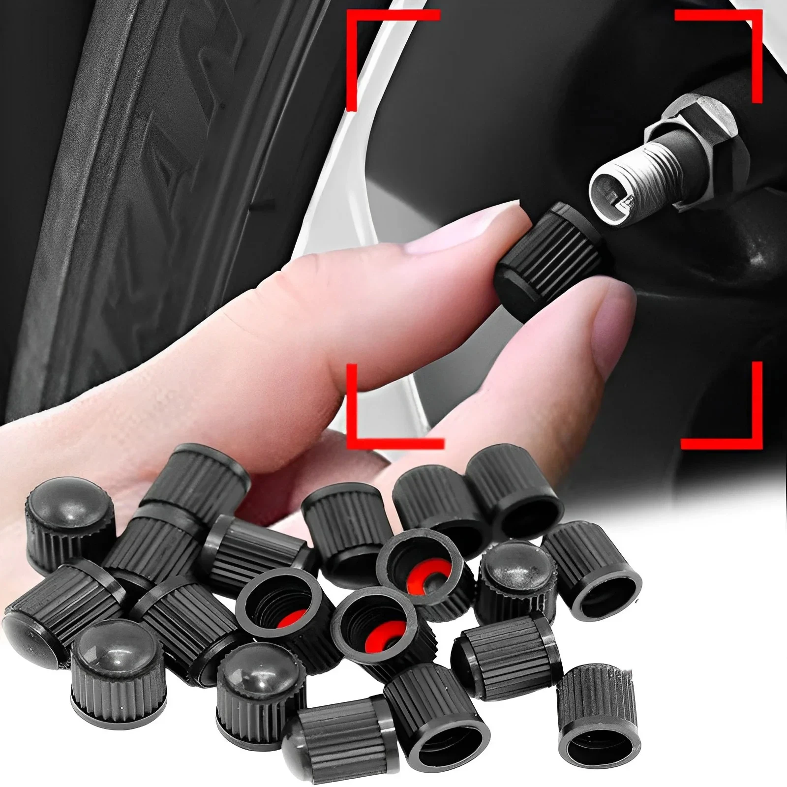 Tire Air Valve Caps Plastic Dustproof Wheel Valve Caps Car Tire Valve Caps Auto Bike Bicycle Truck Motorcycle Accessories