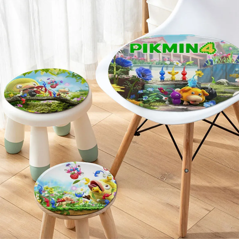 PIKMIN 4 Four Seasons Fabric Cushion Non-slip Living Room Sofa Decor Students Stool Tatami Office Chair Mat Pad