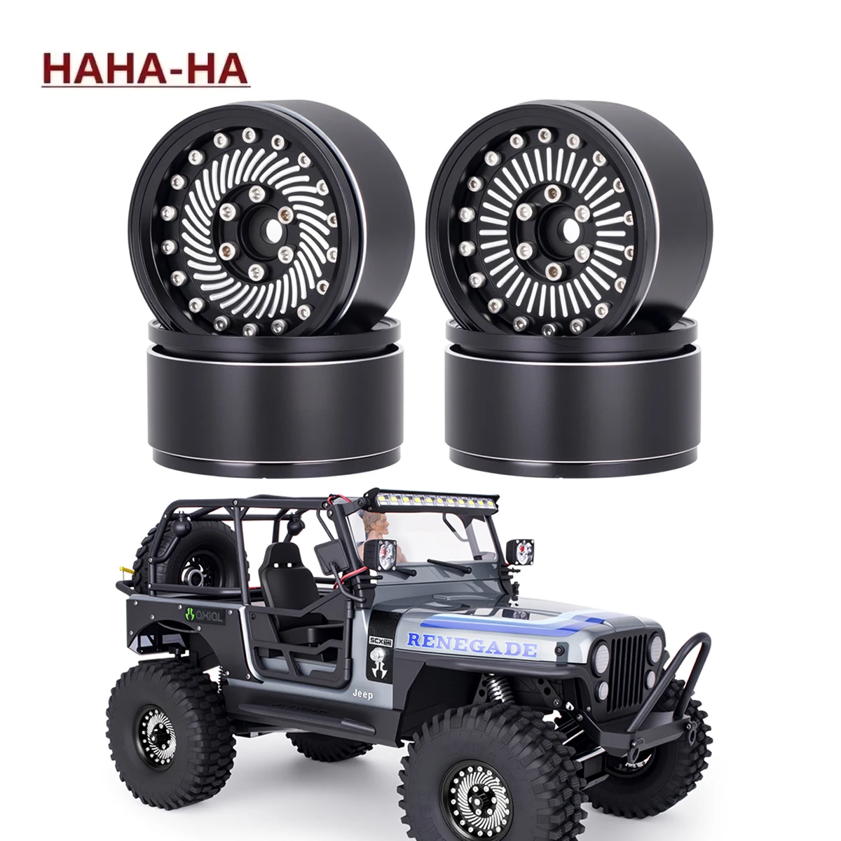 

4Pcs Aluminum 1.9 Beadlock Wheel Rim for 1/10 RC Crawler Car Axial SCX10 90046 AXI03007 TRX4 D90 Redcat Gen8 VS4-10 Upgrade