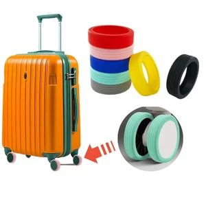 4/8/16PCS/Set Silicone Luggage Wheels Protector with Silent Sound Reduce Wheel Wear Suitcase Wheels Protection Cover
