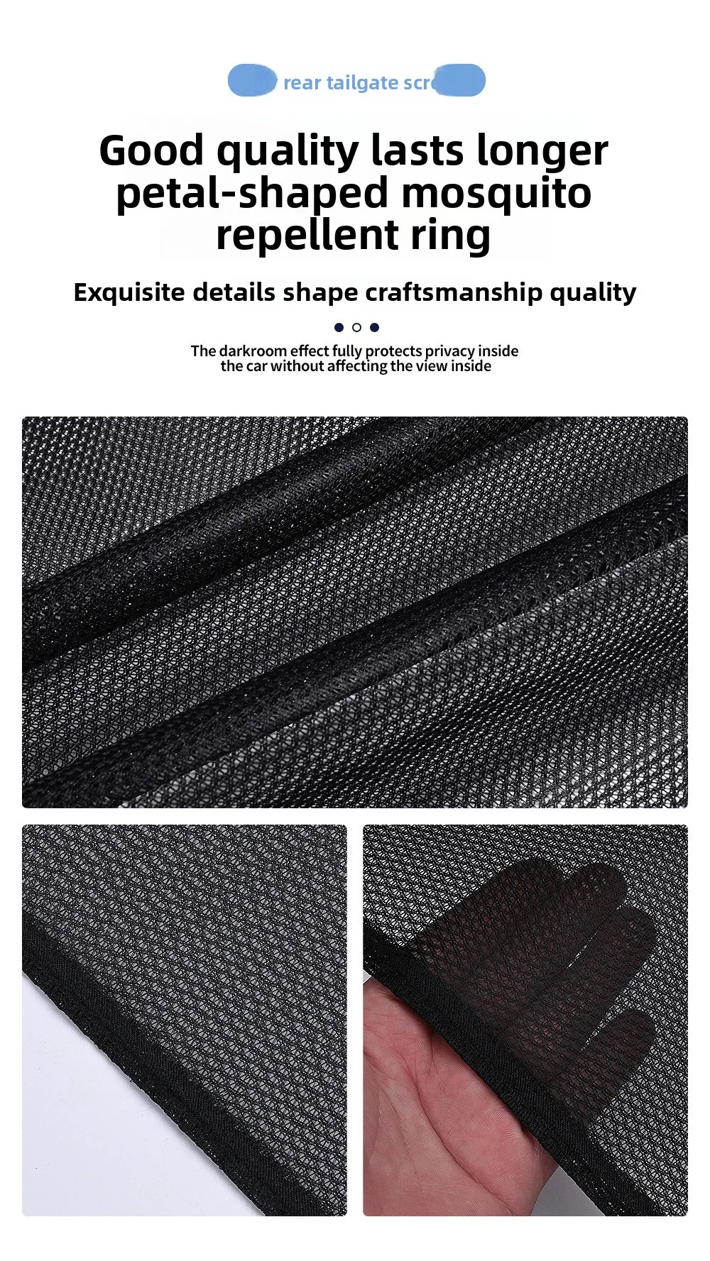 Magnetisches Kofferraum-Moskitonetz SUV Heckklappe Belüftungsgitter Insektenschutz Campingausrüstung für Outdoor-Selbstfahrerreisen – Detail 10