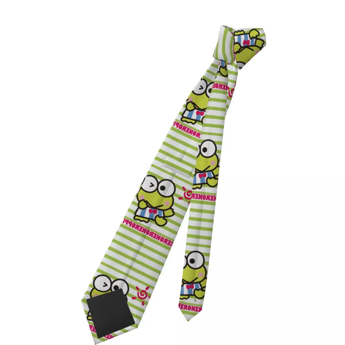 مخصص Keroppi كبير العينين الضفدع الكرتون ربطات العنق رجل الحرير مانغا ربطات العنق للأعمال