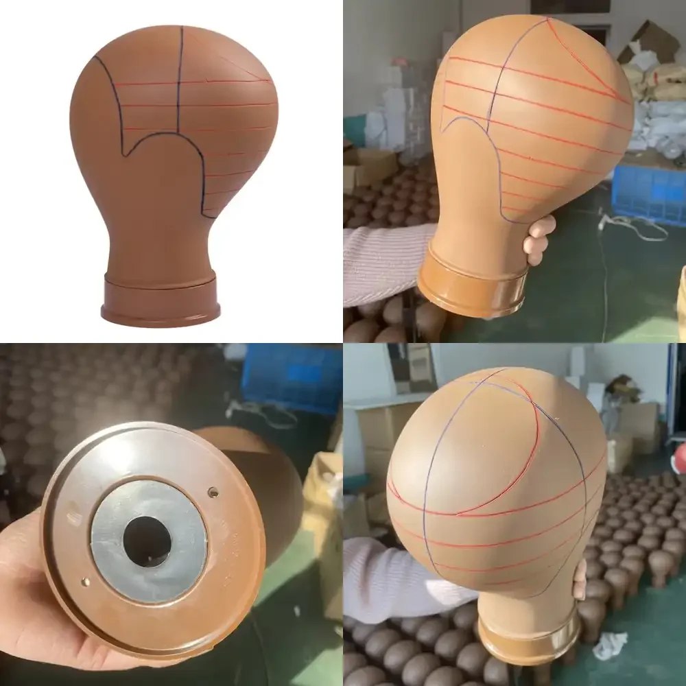 2026 Hot Sale PVC Mannequin Head for 21 22 23 Inch Wig Making Display Cork Canvas Female Hair Styling Mannequin Head for Wig